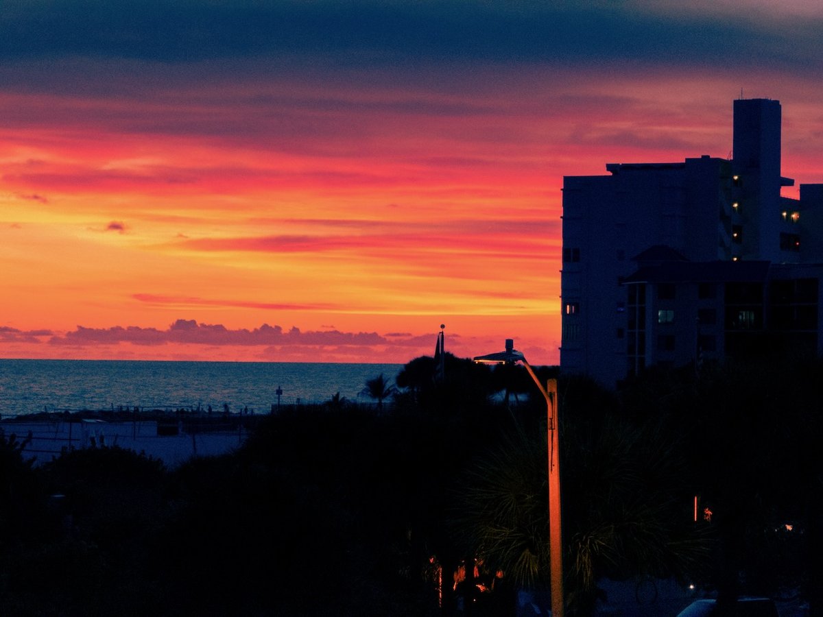Sunset over Upham Beach in St. Pete Beach, Florida.